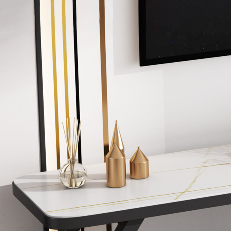 17.72"H TV Stand Contemporary Style White TV Stand Console for Living Room