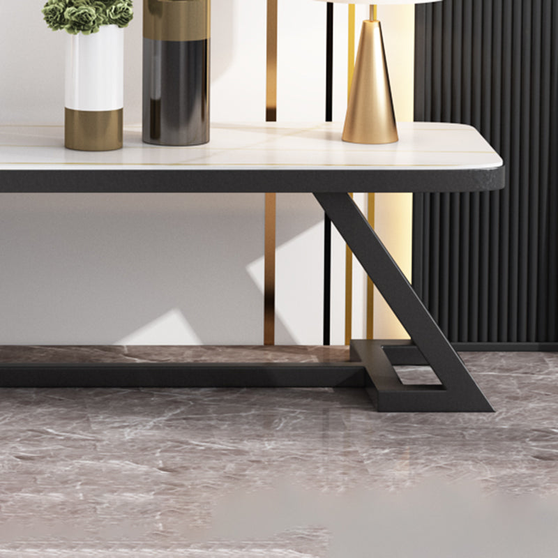 17.72"H TV Stand Contemporary Style White TV Stand Console for Living Room