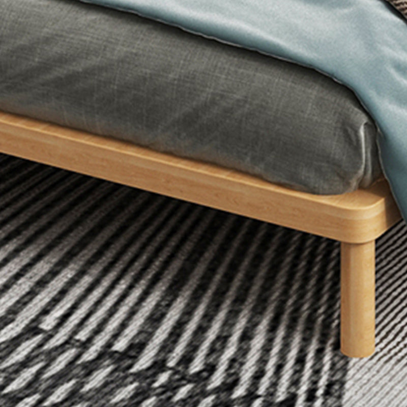 Contemporary Panel Wood Standard Bed with Rectangular Headboard