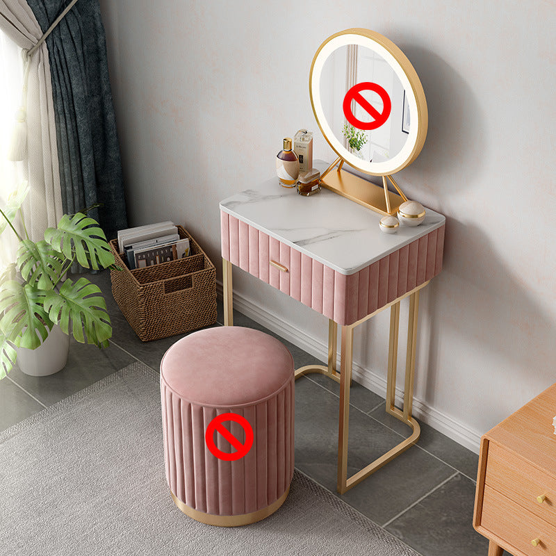 1 Drawer Dressing Table Luxurious Metal Frame Make-up Vanity