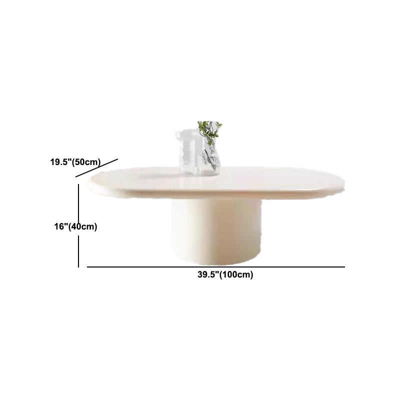 Solid Wood Coffee Table White Minimalist Coffee Table for Living Room
