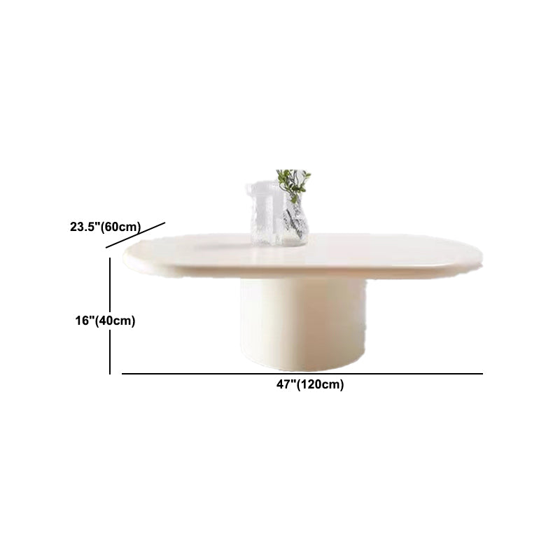 Solid Wood Coffee Table White Minimalist Coffee Table for Living Room