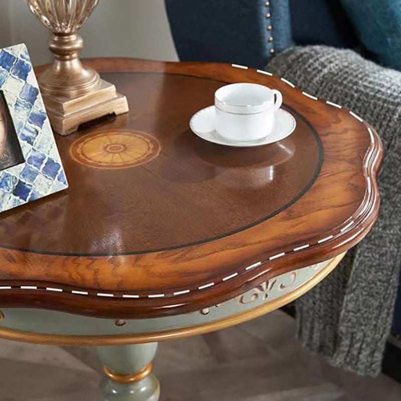 French Country Distressed Coffee Table Wooden Cocktail Table for Home