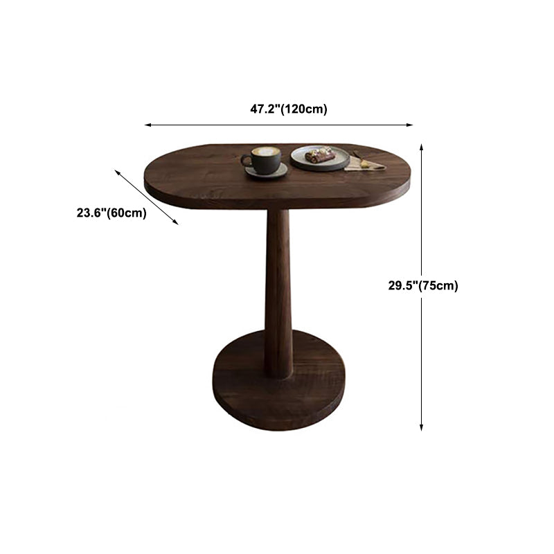 Scandinavian Pedestal Coffee Table Wood Scoring Coffee Table Set for Living Room