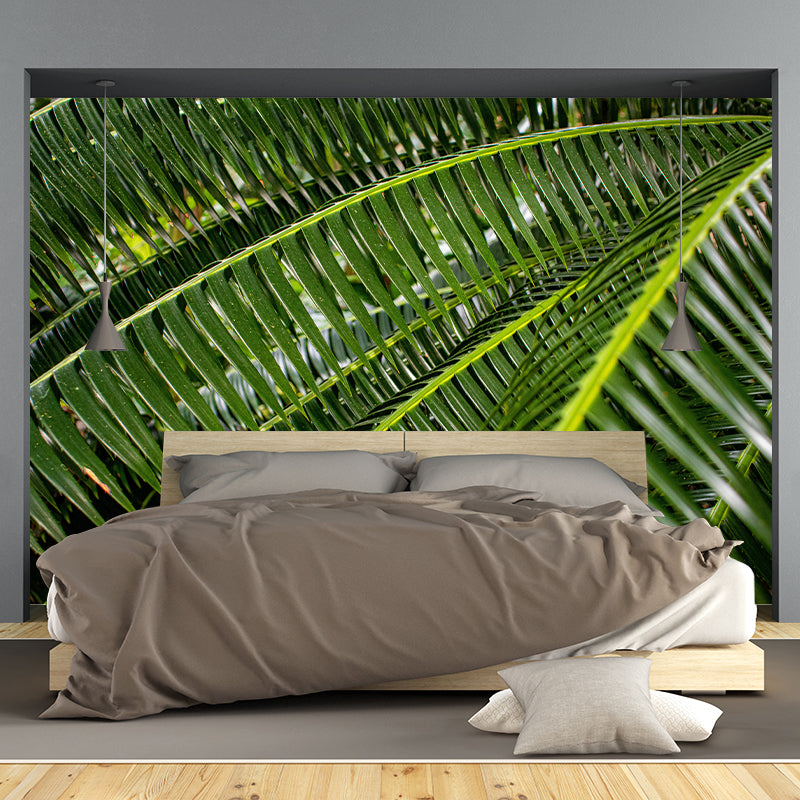 Alluring Wall Mural Tropical Plant Leaf Printed Drawing Room Wall Mural