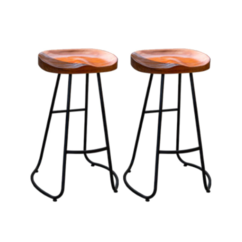Industrial Wooden Bar Table Set 1/2/4/5 Pieces Rectangle Bar Table and Backless Bar Stools