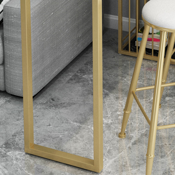 1/3/5 Pieces Luxury Bar Table Set Rectangle Sintered Stone Bar Set with Storage Shelves