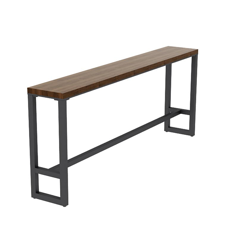 Industrial Solid Wood Bar Table Set 1/2/3/7 Pieces Counter Table with Upholstered Stools