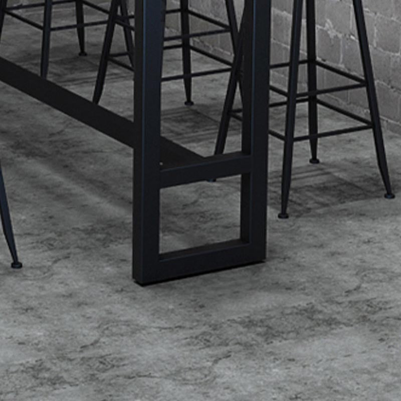 Industrial Solid Wood Bar Table Set 1/2/3/7 Pieces Counter Table with Upholstered Stools