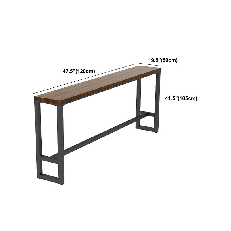 Industrial Solid Wood Bar Table Set 1/2/3/7 Pieces Counter Table with Upholstered Stools