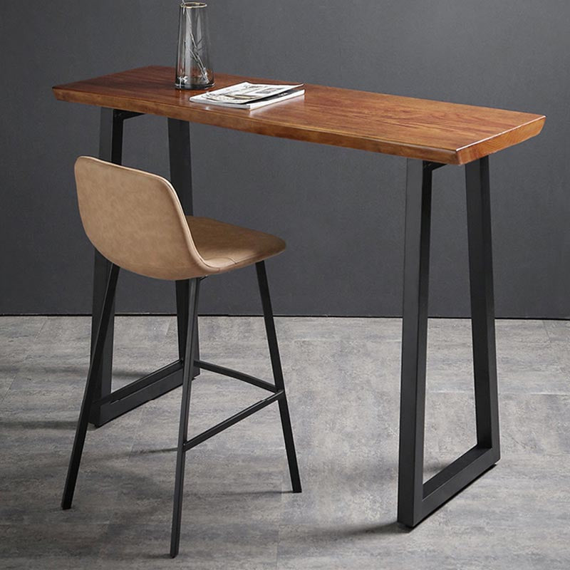 Modern Bar Table Set 1/2/3 Pcs Solid Wood Bar Table with Upholstered Bar Stools