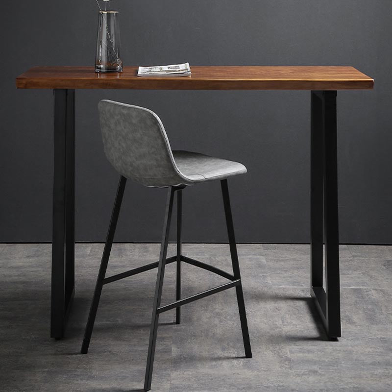 Modern Bar Table Set 1/2/3 Pcs Solid Wood Bar Table with Upholstered Bar Stools