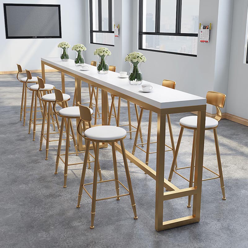 Glam 1/4/6 Pieces Counter Height Set Wood and Metal Rectangle Pub Dining Set