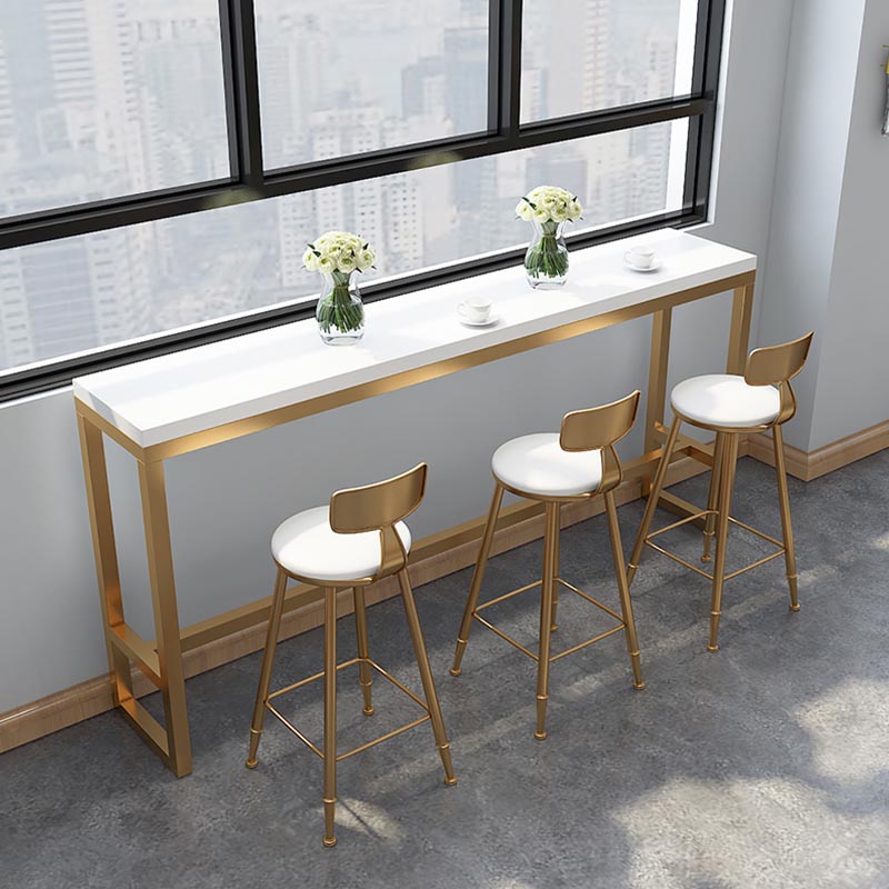 Glam 1/4/6 Pieces Counter Height Set Wood and Metal Rectangle Pub Dining Set