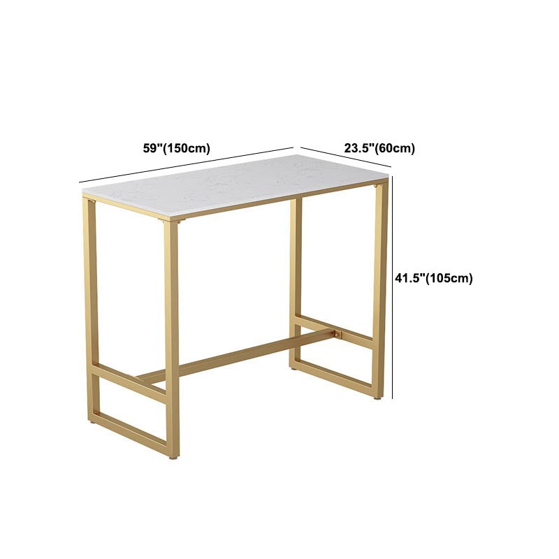 Glam 1/2/3/5 Pieces Counter Set Coffee Shop Trestle Stone Table and Stool Set