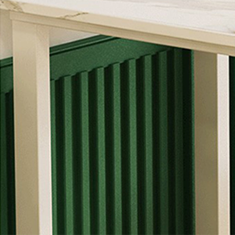 Contemporary Bar Table Set 1/2/3 Pcs White Stone Bar Table with Stools