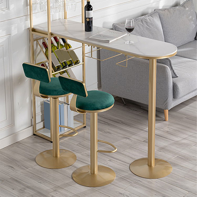 Modern Pub Dining Set 1/2/3 Pcs Stone Bar Table with Adjustable Stools