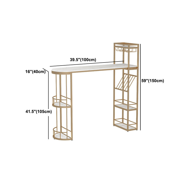 Luxury Irregular Shape Bar Table Set 1/2/3 Pieces Sintered Stone Top Counter Table Set