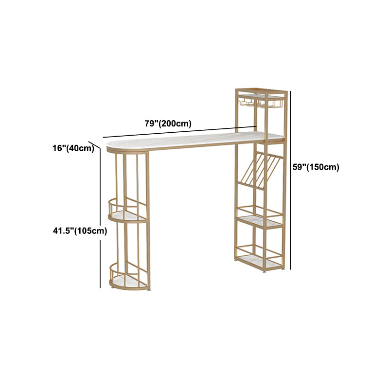 Luxury Irregular Shape Bar Table Set 1/2/3 Pieces Sintered Stone Top Counter Table Set