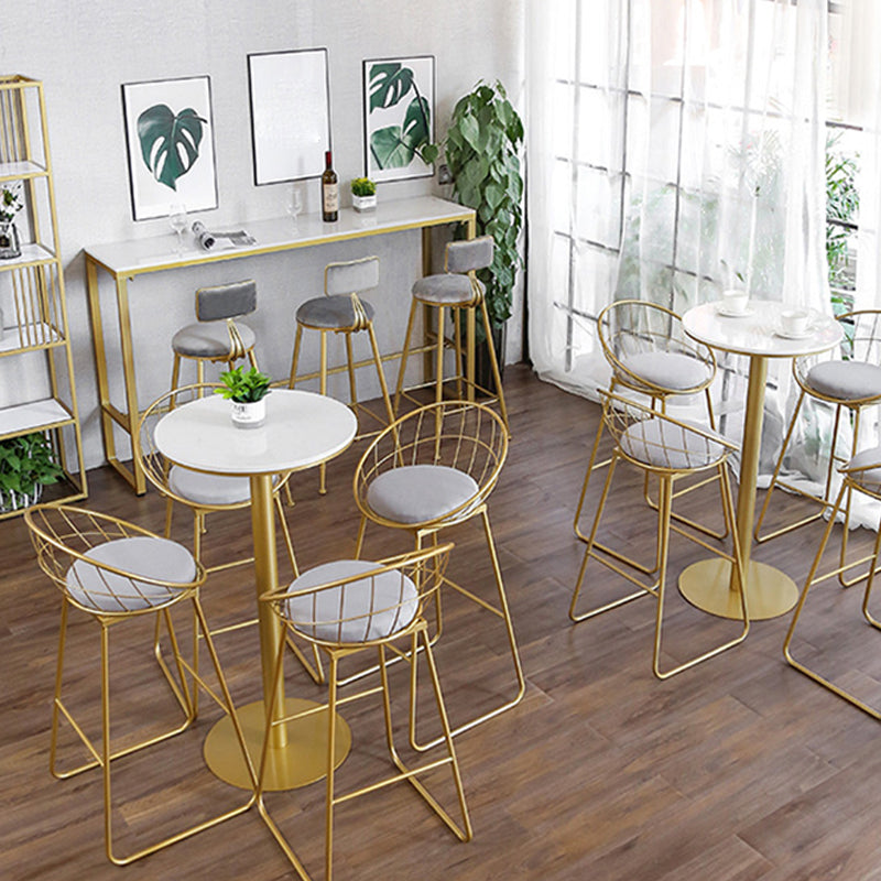 Luxurious Rectangle Bar Table Set 1/4/5/7 Pieces Sintered Stone Counter Table with Stools