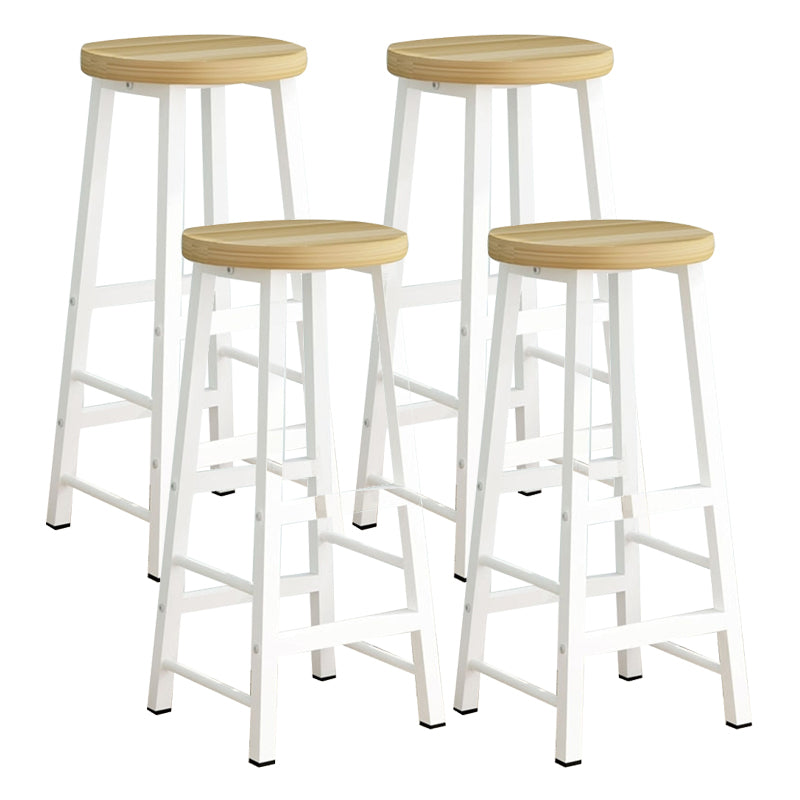 Rectangle Bar Table Set 1/4 Pieces Natural Colour Wood Counter Table