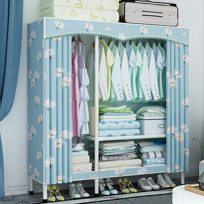 Stainless Steel Frame Wardrobe Cabinet Modern Style Wardrobe Armoire