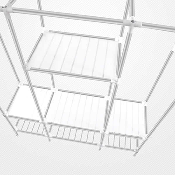 Stainless Steel Frame Wardrobe Cabinet Modern Style Wardrobe Armoire