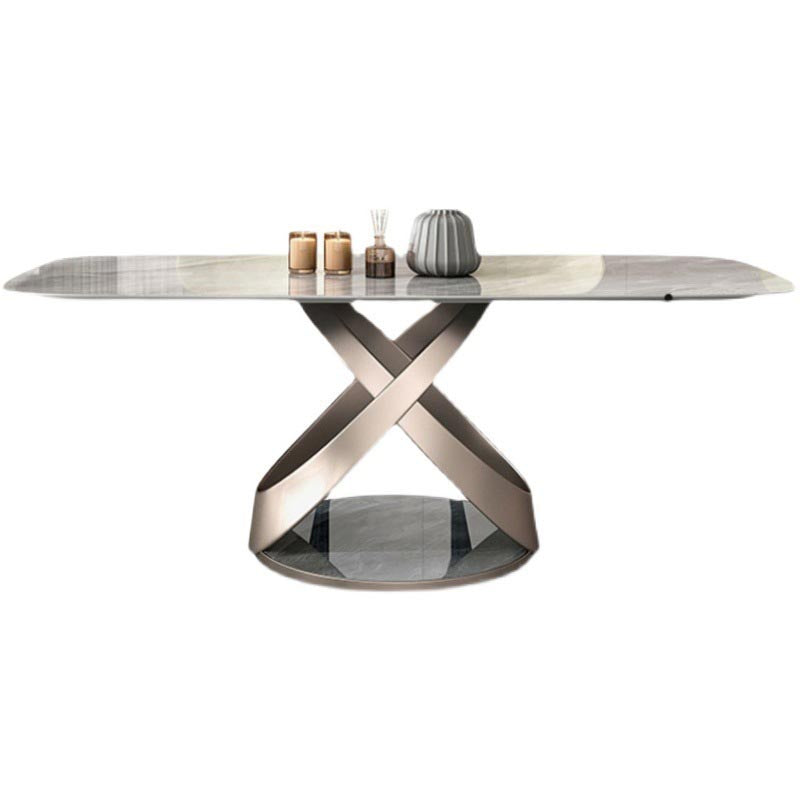 Rectangle Dining Table Set 1/2/5/6/7 Pcs Sintered Stone Dining Table with Side Chairs