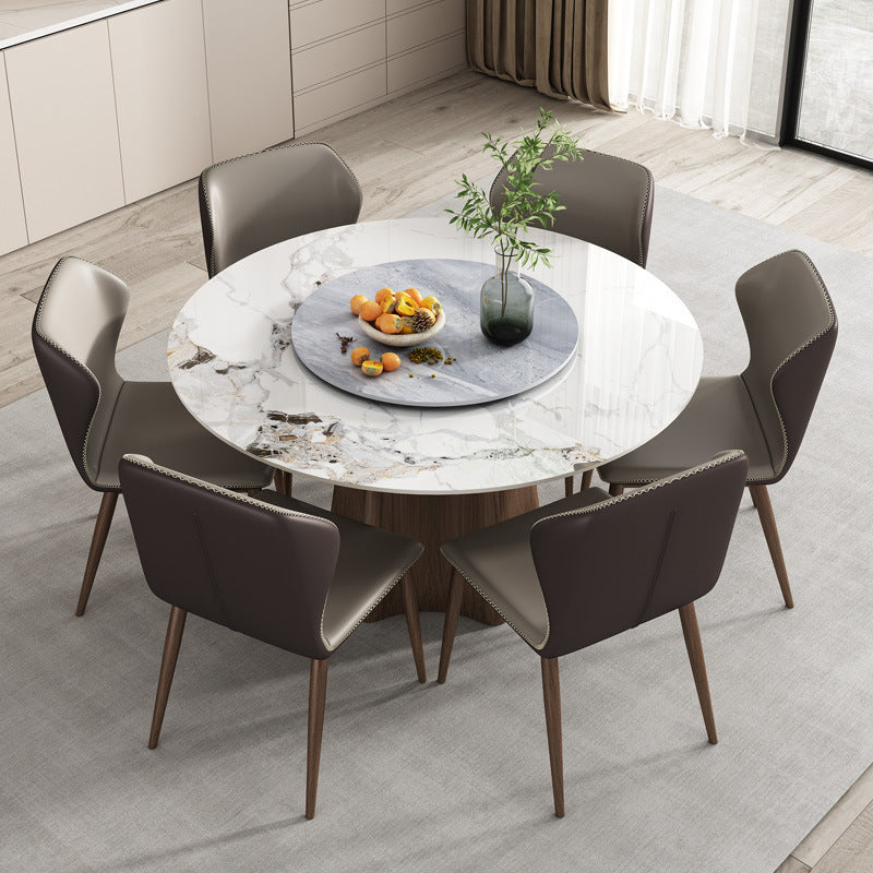 Modern  Dining Set Stone 1/4/5/7 Pieces Dining turntable Furniture for Home