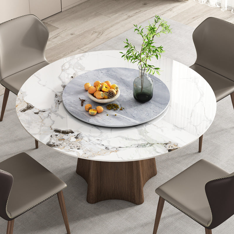 Modern  Dining Set Stone 1/4/5/7 Pieces Dining turntable Furniture for Home