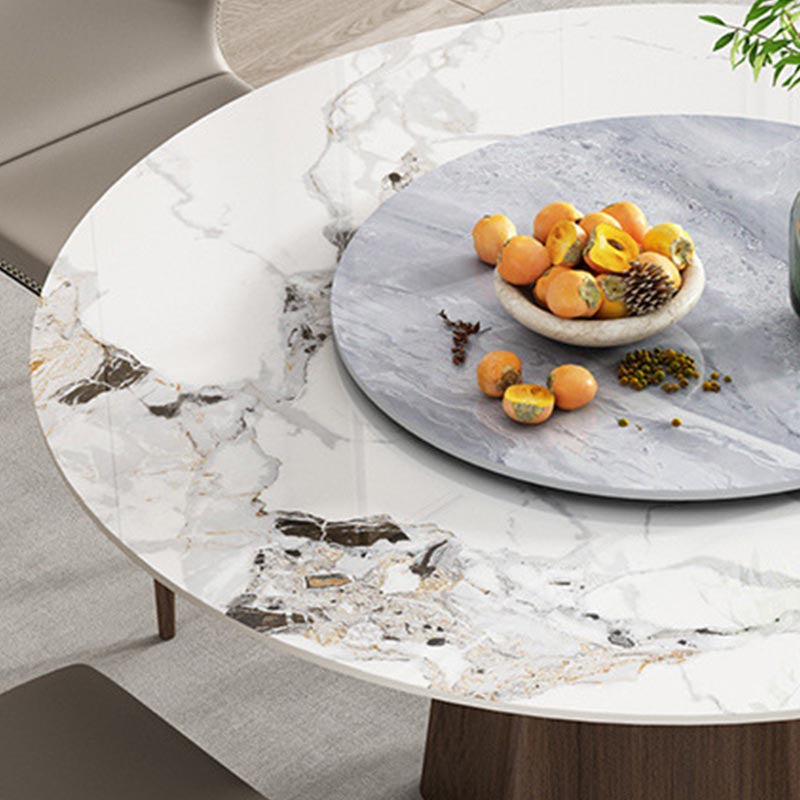 Modern  Dining Set Stone 1/4/5/7 Pieces Dining turntable Furniture for Home