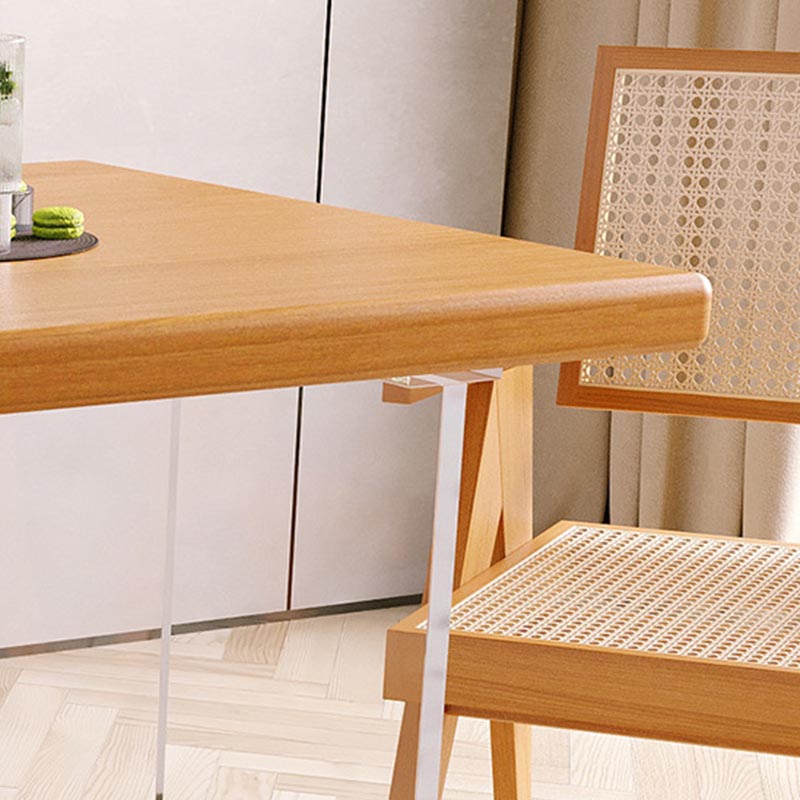 Modern Dining Furniture Set 1/2/5 Pcs Solid Wood Dining Table and Chairs