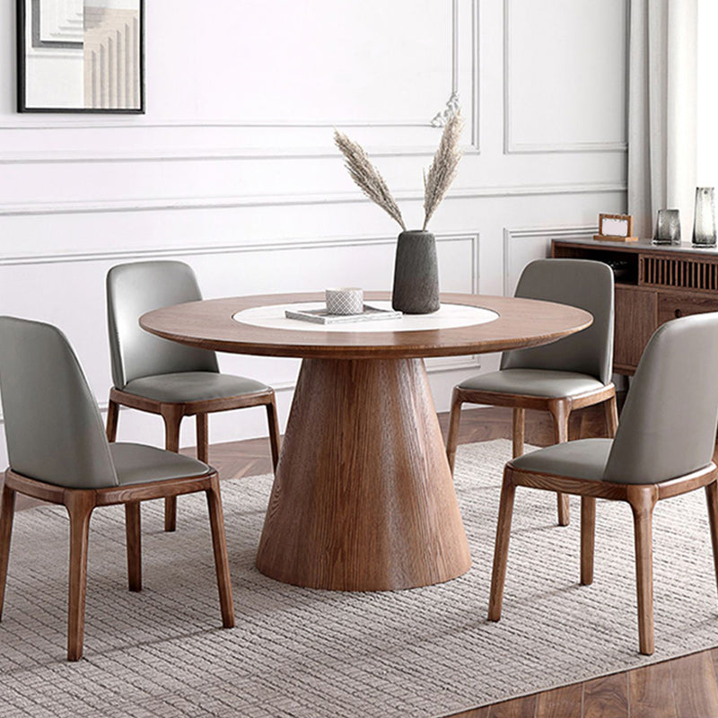 Round Dining Table Set 1/4/5/7 Pcs Solid Wood Dining Table and Chairs