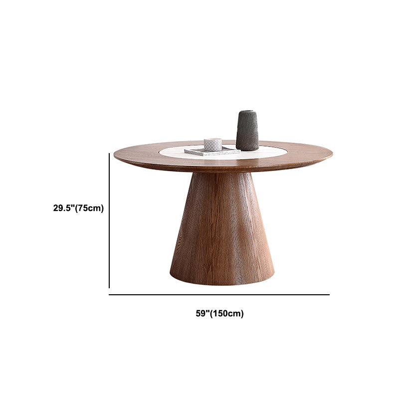 Round Dining Table Set 1/4/5/7 Pcs Solid Wood Dining Table and Chairs