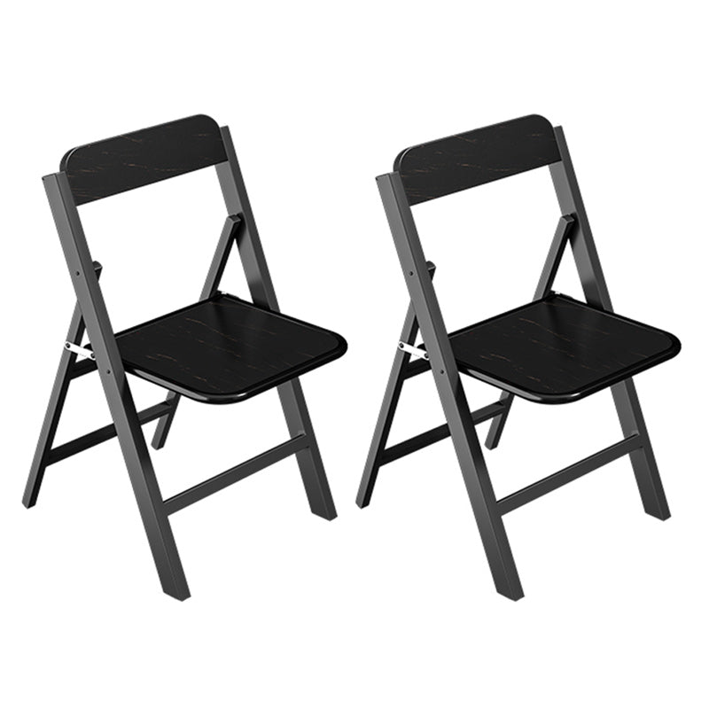 Black Rectangle Dining Set 1/2/3/4/5/7 Pcs Folding Dining Table Set with Chairs