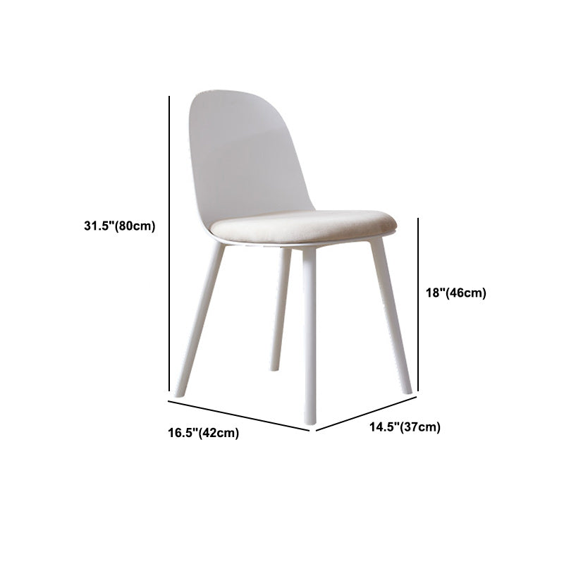 Modern Dining Set 1/3/4/5 Pcs Round Dining Table with  Side Chairs in White