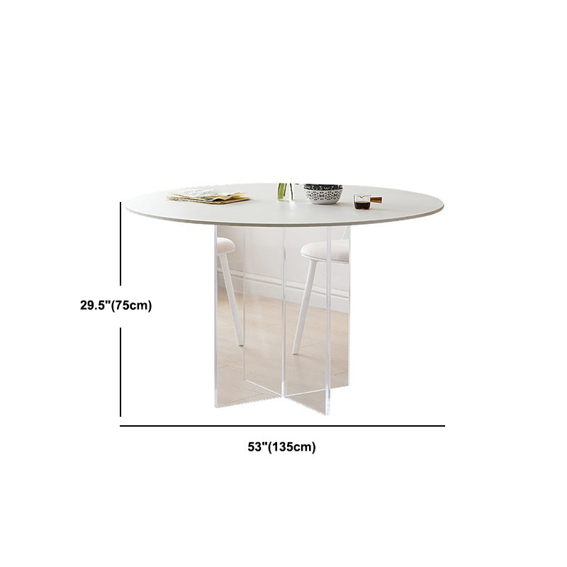 White Modern Dining Table Set 1/2/3/5 Pcs Kitchen Table and Chairs