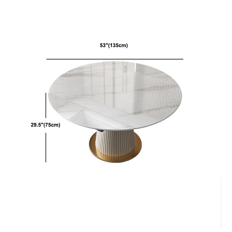Glam Dining Set Stone 1/2/5/7 Pieces Dining Turntable Furniture for Home