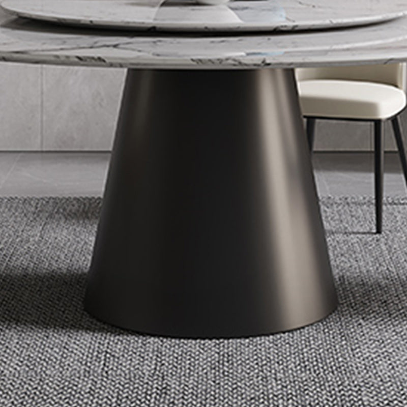 Contemporary Stone Round Dining Set 1/4/7/11 Pieces Turntable Dining Furniture for Home