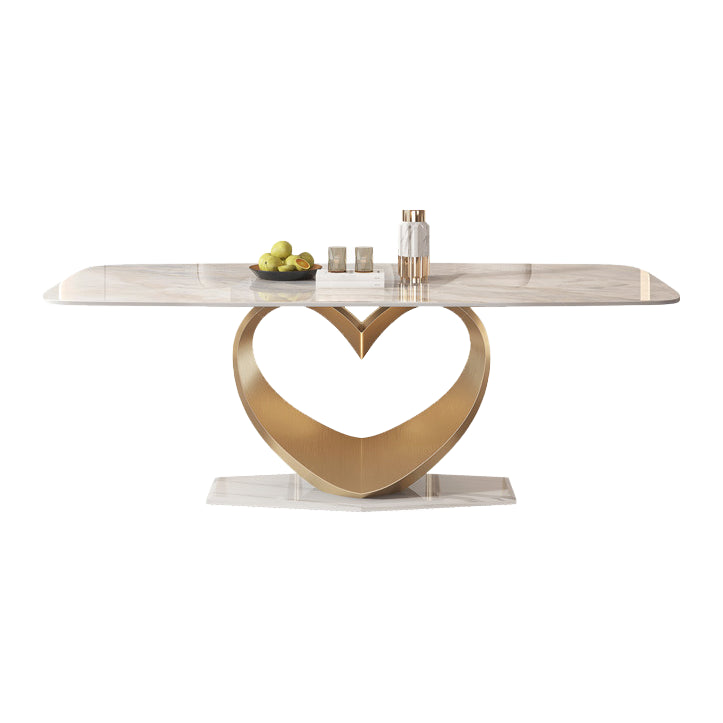 Sintered Stone Top Luxurious Dining Set Rectangle 1/2/4/5/7/9 Pieces Dining Room Table Set