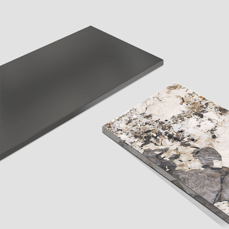 Modern Style Sintered Stone Rectangle Table Set 1/4/5/7 Pieces Dining Set