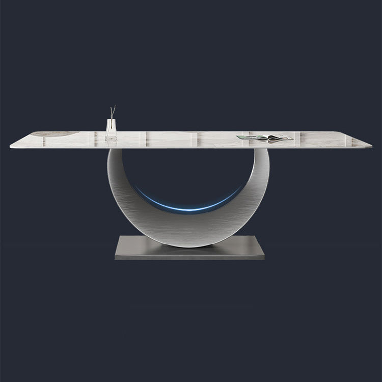 Modern Style Sintered Stone Rectangle Table Set 1/4/5/7 Pieces Dining Set