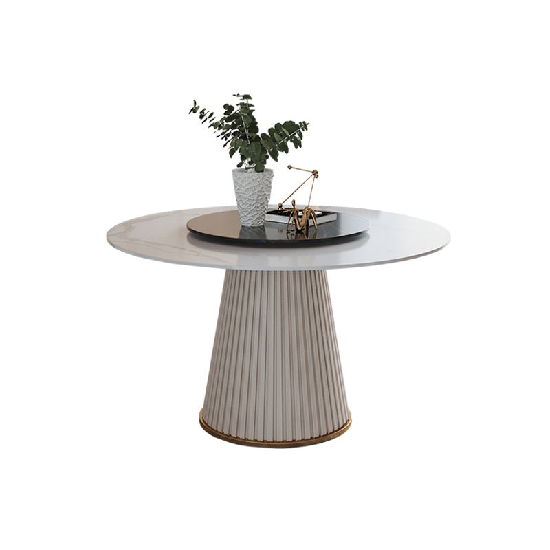 Glam Stone Dining Furniture 1/2/3/5/7 Pieces Turntable Dining Set for Home