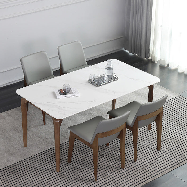 Contemporary Sintered Stone Rectangle Table Set 1/4/5 Pieces Dining Set