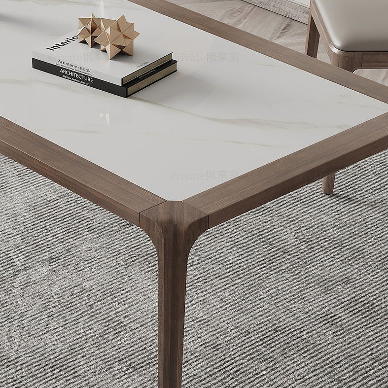 Contemporary Style Sintered Stone Rectangle Table Set 1/4/5/7 Pieces Dining Set