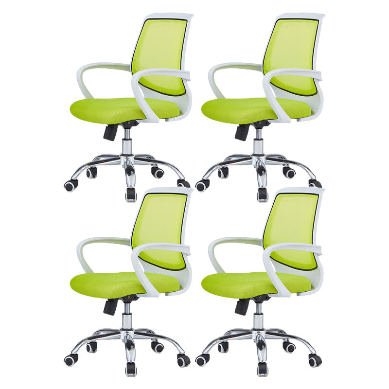Modern Steel Conference Chair Adjustable Fixed Arms Office Chair