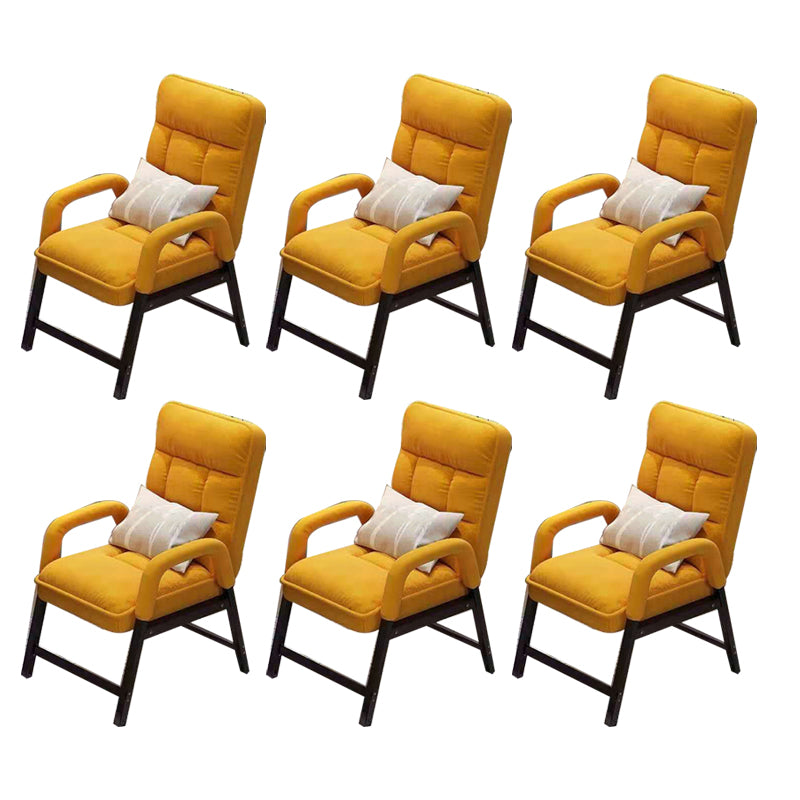 Contemporary Fabric Swivel Chair High-Back with Fixed Arm Chair