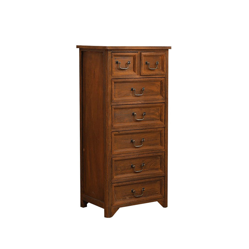 Traditional Solid Wood Lingerie Chest Vertical Storage Chest with Drawers ,19.5" L X 14" W