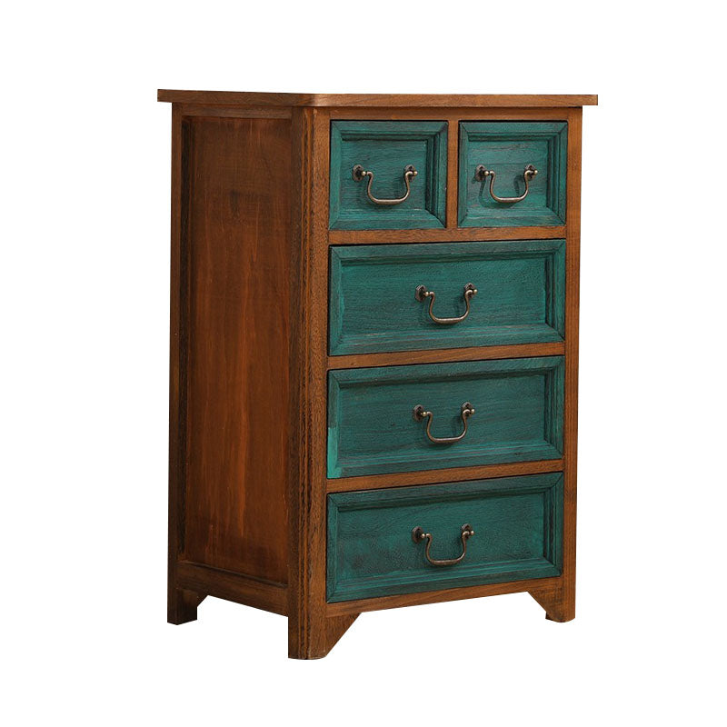 Traditional Solid Wood Lingerie Chest Vertical Storage Chest with Drawers ,19.5" L X 14" W