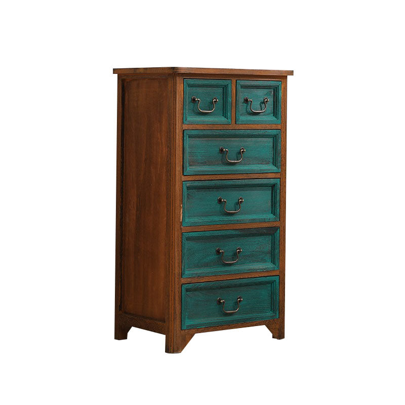 Traditional Solid Wood Lingerie Chest Vertical Storage Chest with Drawers ,19.5" L X 14" W